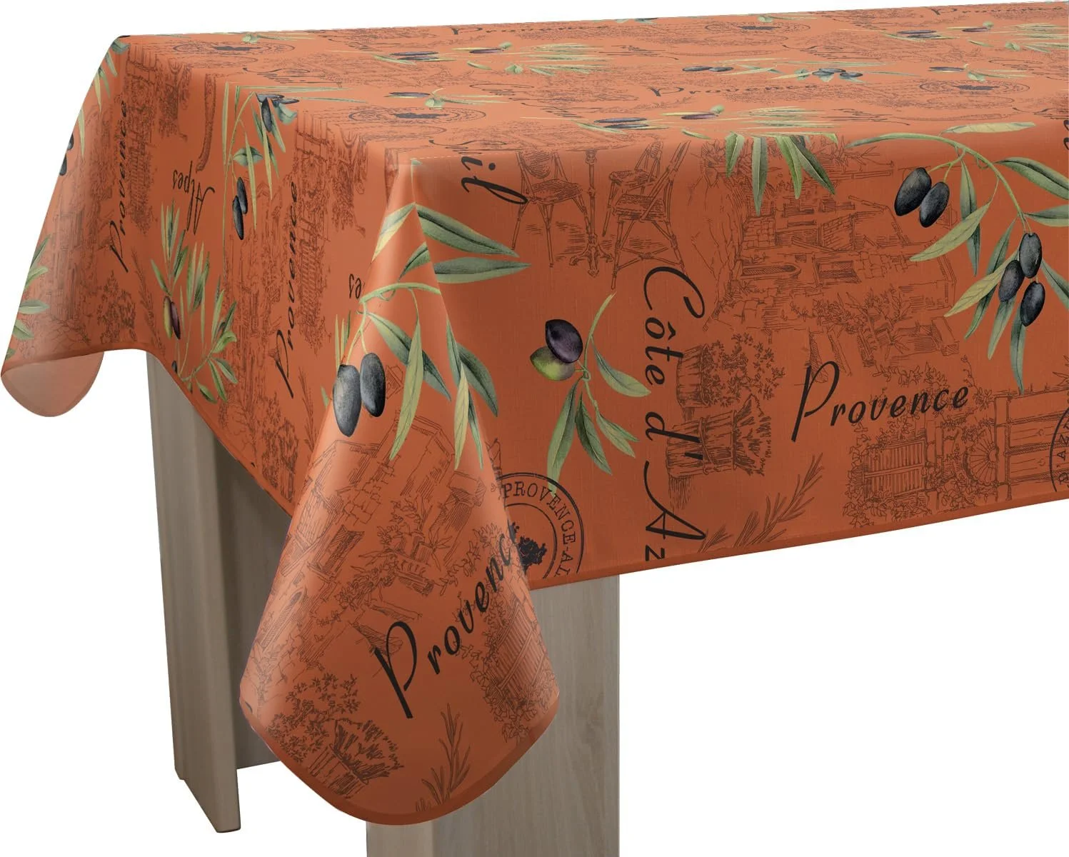 Скатертина Le linge de Jules Provence Tomette прямокутна брудовідштовхувальна 150 x 300 cm, фото №1