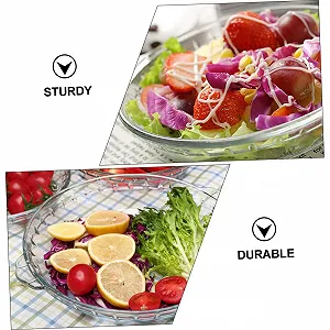 Форма для запікання кругла з жаростійкого загартованого скла прозора synthetic.ua - Фото 1