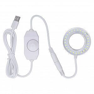 LED Кольцевой осветитель для стереомикроскопа с регулируемой яркостью и спиральной пряжкой - Фото 1