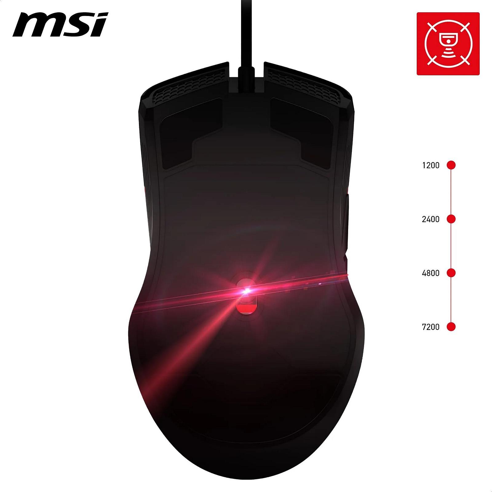 Мышь игровая MSI Forge GM300 - 7200 DPI оптический сенсор, сбалансированная, 10 млн кликов, 7 кнопок, 8 мс задержка, RGB LED, 118 г - проводная, фото №5