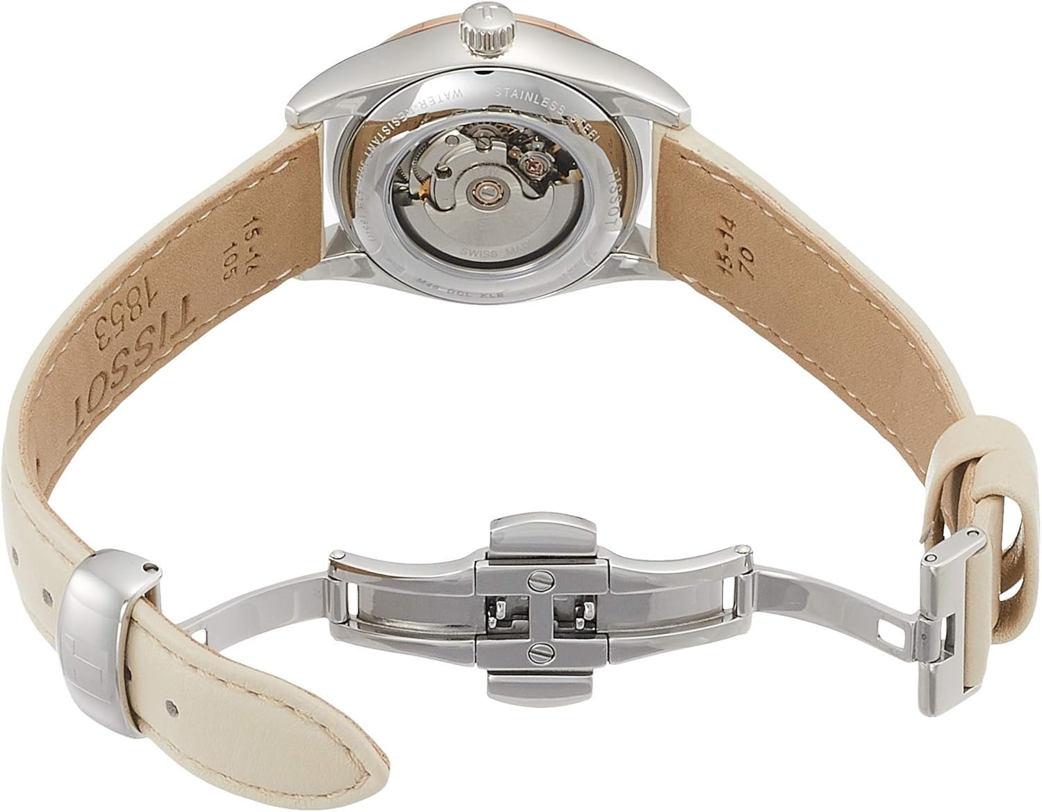 Автоматичний Годинник Tissot T9300074626100, бежевий, Ремінець, фото №6 Автоматичний Годинник Tissot T9300074626100, бежевий, Ремінець, фото №6