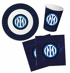 Набір для дня народження Чорний Синій для 8 осіб Тематична вечірка Футбол - Фото 1