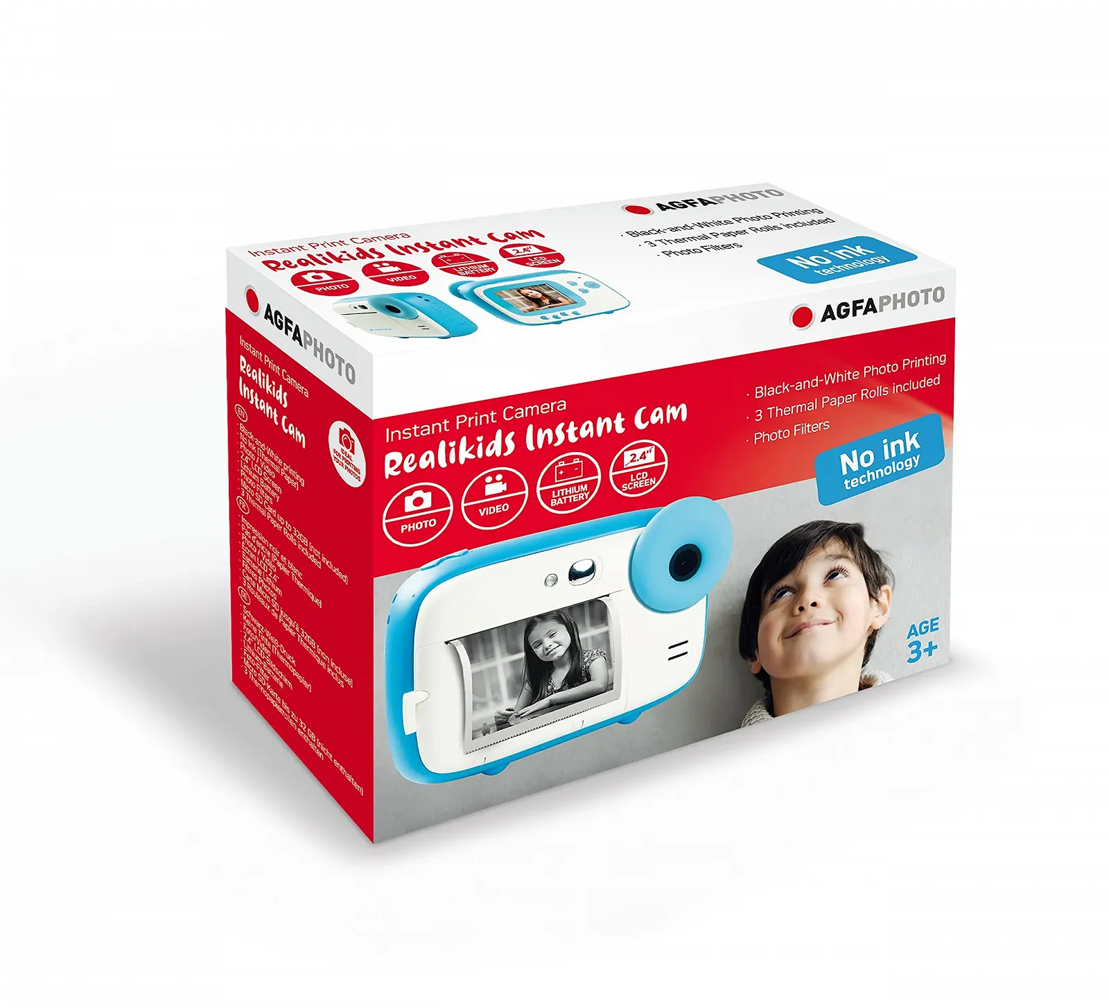Миттєва камера AGFA PHOTO Realikids Instant Cam Photo/Video 2.4" LCD Micro SD літієвий акумулятор Синя, фото №10