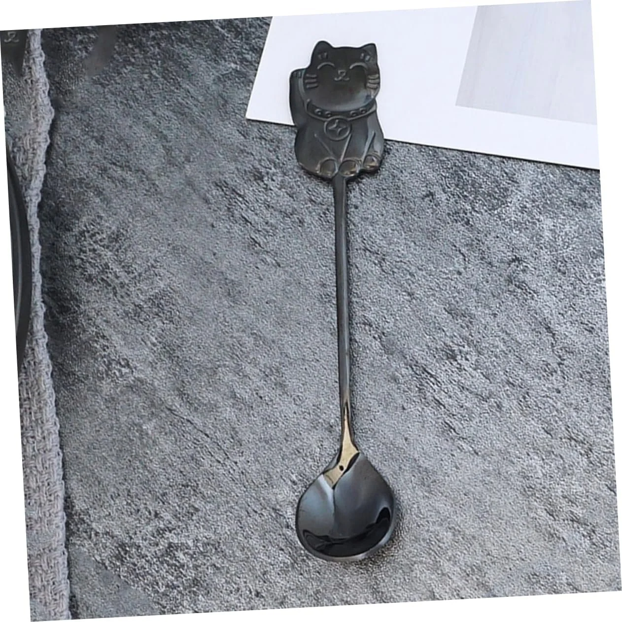 Ложка-мішалка HEMOTON з нержавіючої сталі 304 Lucky Cat, тематика тварин, фото №8 Ложка-мішалка HEMOTON з нержавіючої сталі 304 Lucky Cat, тематика тварин, фото №8