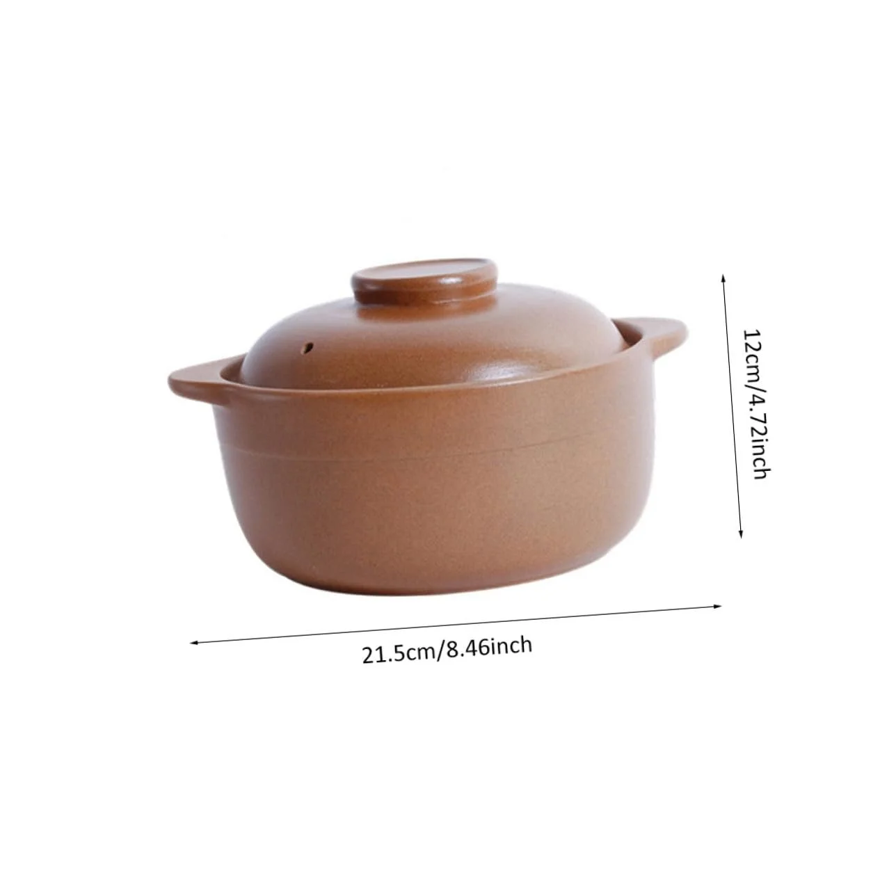 Кастрюля для тушения PRETYZOOM Керамическая Термостойкая Антипригарная с эргономичной ручкой для газовых плит, фото №2