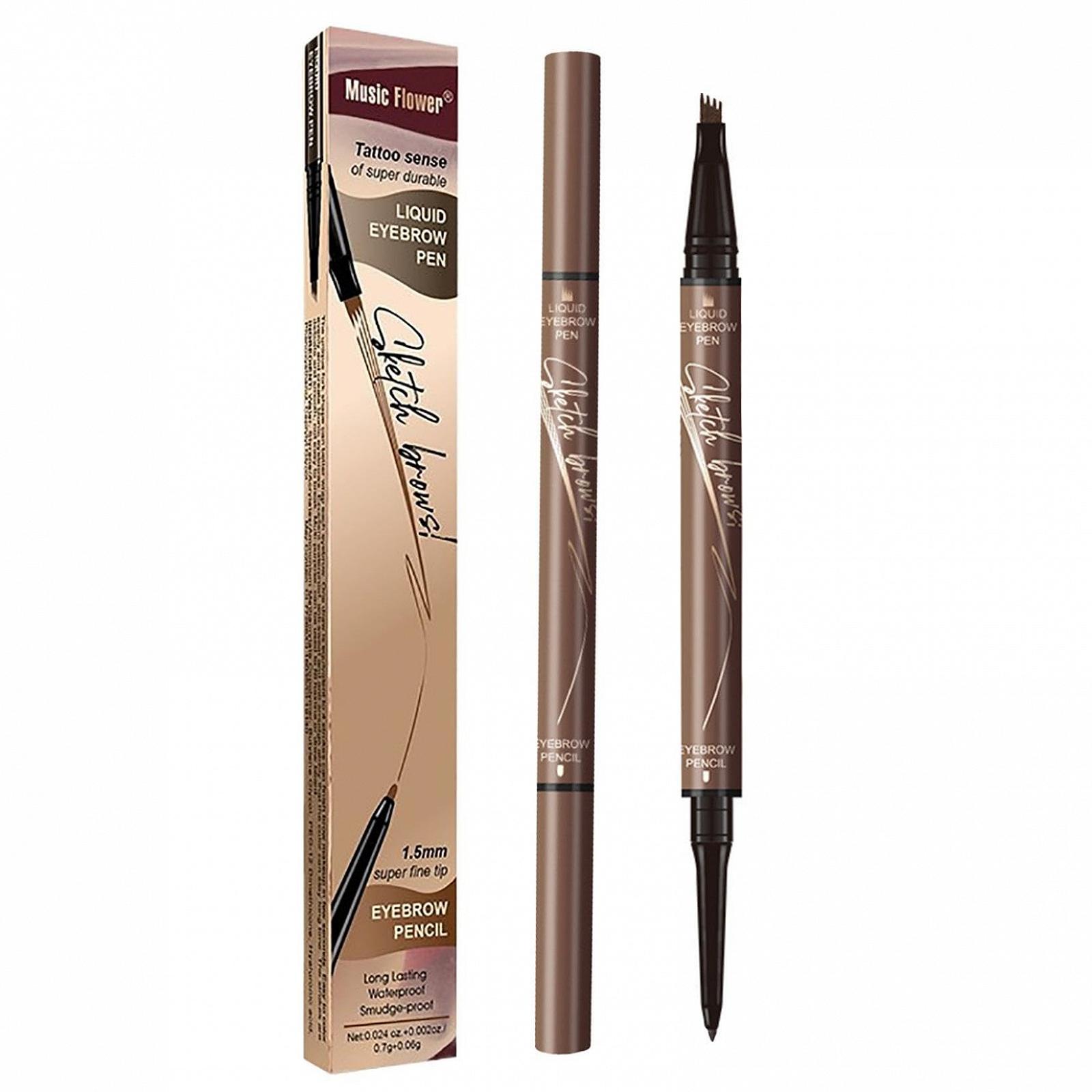 Карандаш для бровей 2-в-1 Magic 4 Tips 3D Водостойкий Коричневый, фото №1