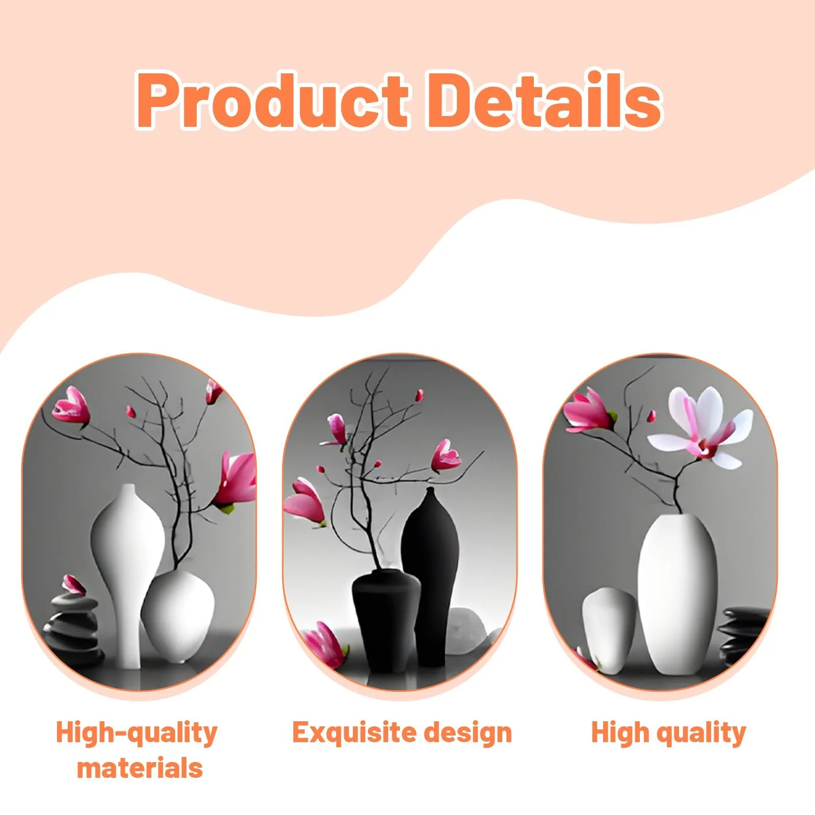 Наклейка на стіну PDirat 3D Vase 3 шт. 30 x 30 см, фото №3