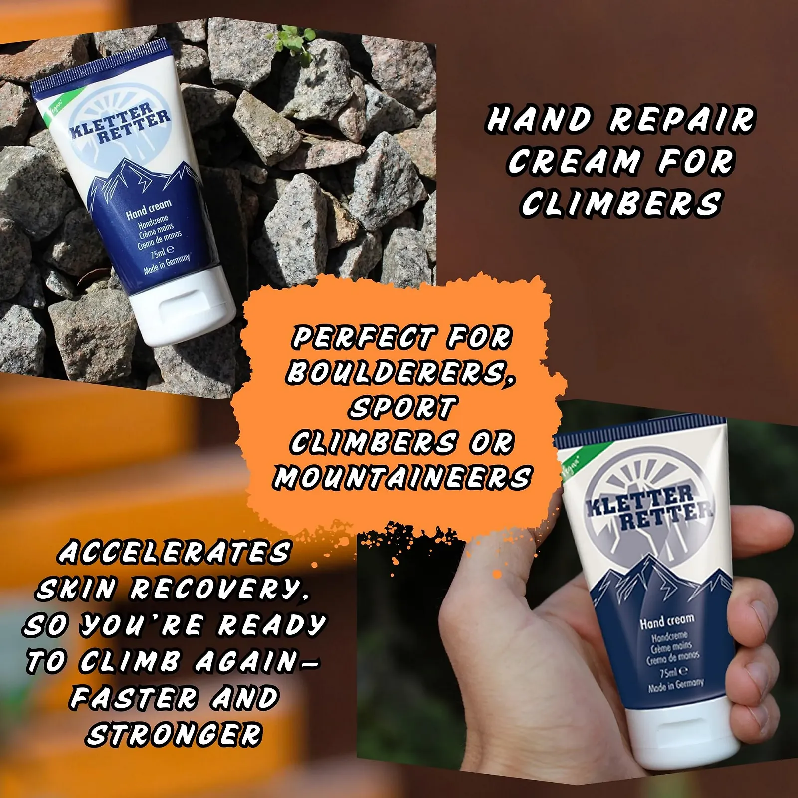 Крем для рук Climbing Rescue 75 мл - з пантенолом, календулою та вітаміном А, фото №6