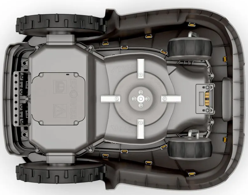 Газонокосилка-робот Stiga G 1200 / Аккумуляторная / 150 мин работы / Bluetooth / до 1200 м² / 18 см ширина кошения / Серо-Желтый, фото №7