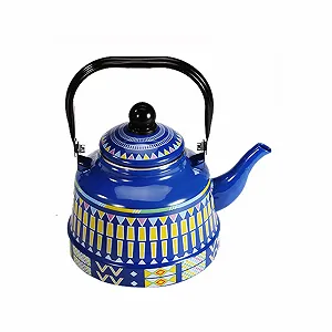 Чайник-заварник ZRQSMCX Емальований Геометричні квіти Античний Дзвоновий Домашній - Фото 1