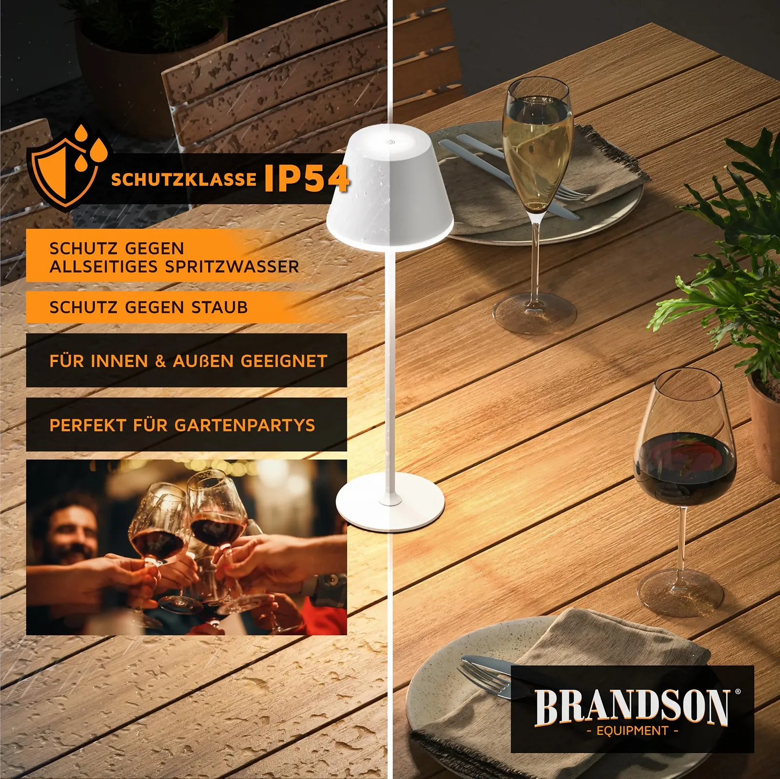 Настольная лампа CSL LED аккумуляторная беспроводная сенсорная металлическая регулируемая яркость теплый/нейтральный/холодный белый IP54, фото №6