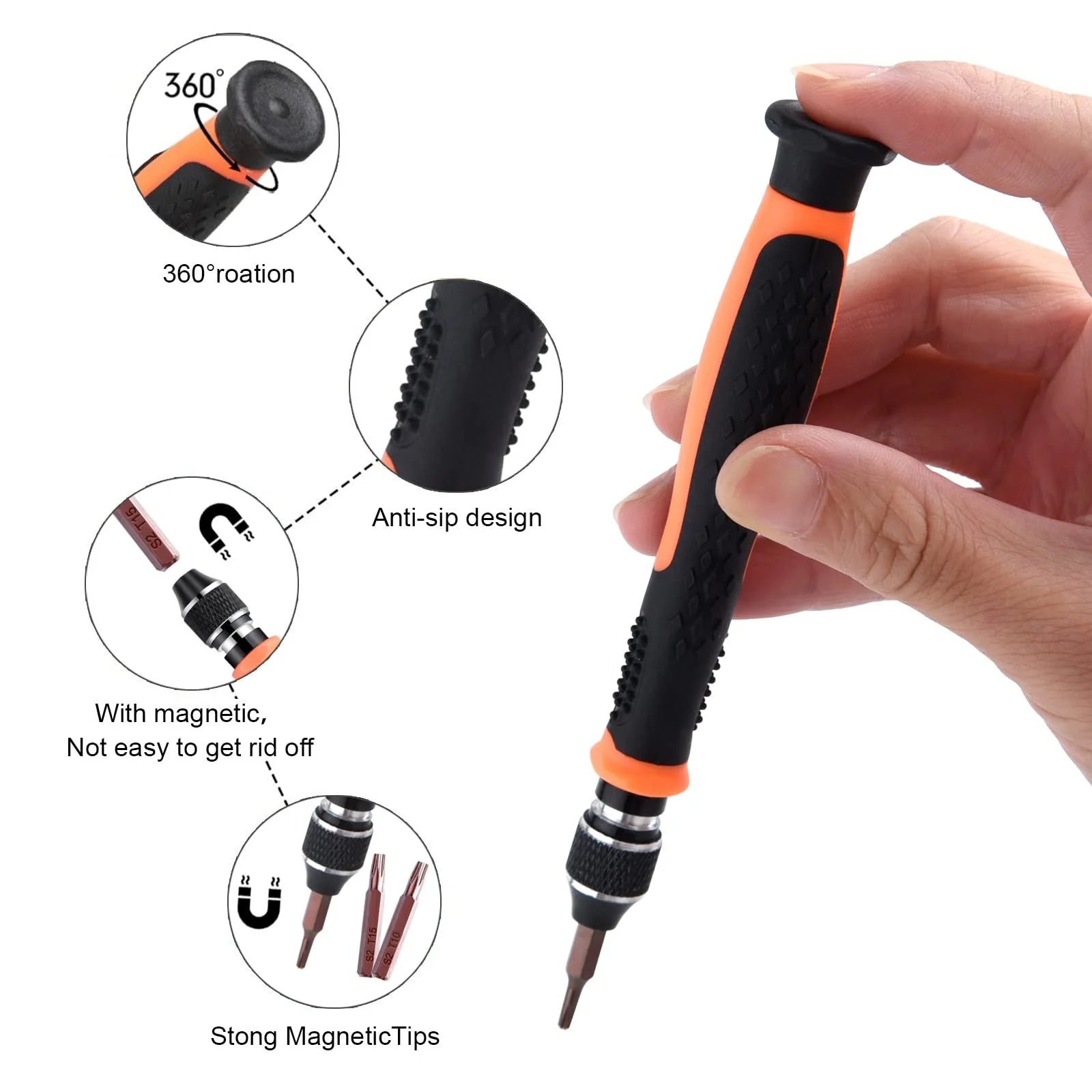 Набір біт Torx ASTARON 10 в 1 T2-T15 з інструментом для відкриття, фото №5