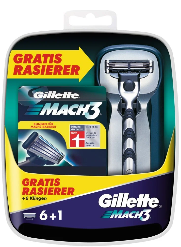 Набор Gillette Mach3 6 сменных кассет и бритва, фото №1