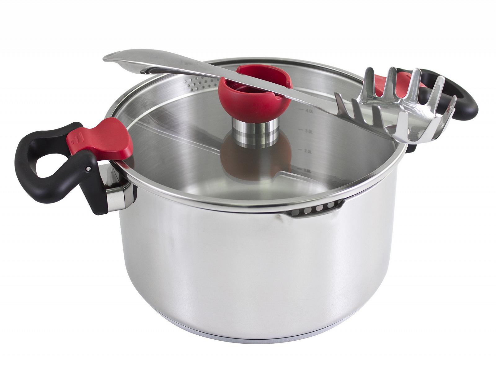 Набор кастрюль Kopf Nelo, 11 предметов, из нержавеющей стали, индукционные кастрюли с крышкой, интеллектуальная лейка и интегрированная функция дуршлага, 4 кастрюли с стеклянной крышкой + сковорода, сотейник и молочник, фото №3 Набор кастрюль Kopf Nelo, 11 предметов, из нержавеющей стали, индукционные кастрюли с крышкой, интеллектуальная лейка и интегрированная функция дуршлага, 4 кастрюли с стеклянной крышкой + сковорода, сотейник и молочник, фото №3