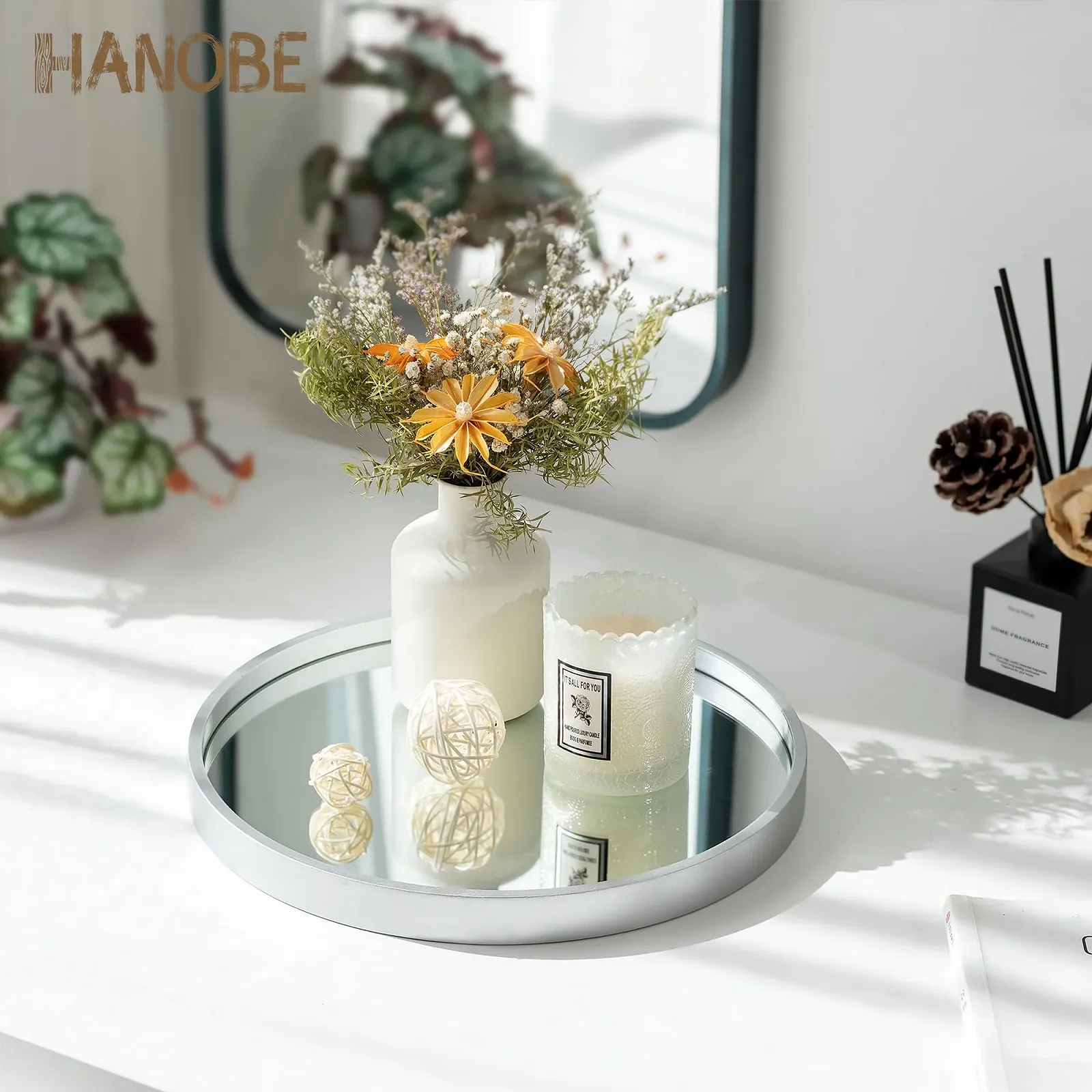 Таця Hanobe Дзеркальна Для Ванної Кімнати Органайзер Для Парфумів Ювелірних Виробів, фото №6