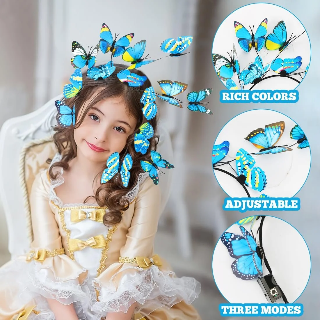 Обруч Бабочка Сияющая, фото №3 Обруч Бабочка Сияющая, фото №3