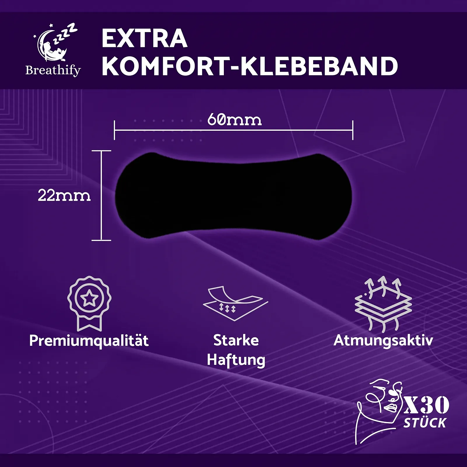 Смужка для рота та назальні смужки (60 шт.) Екстра сильні, гіпоалергенні, фото №4 Смужка для рота та назальні смужки (60 шт.) Екстра сильні, гіпоалергенні, фото №4