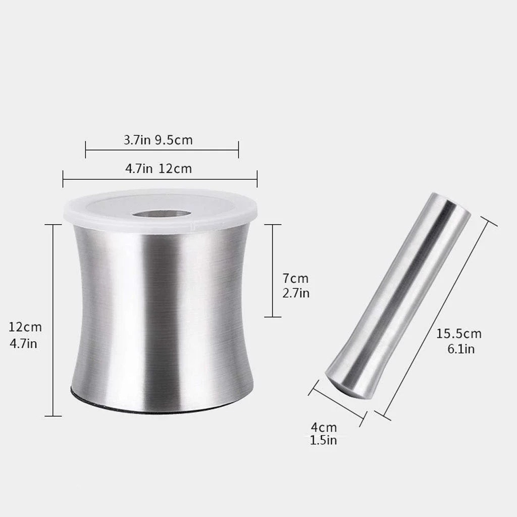 Набір ступки і товкачика з нержавіючої сталі, фото №2