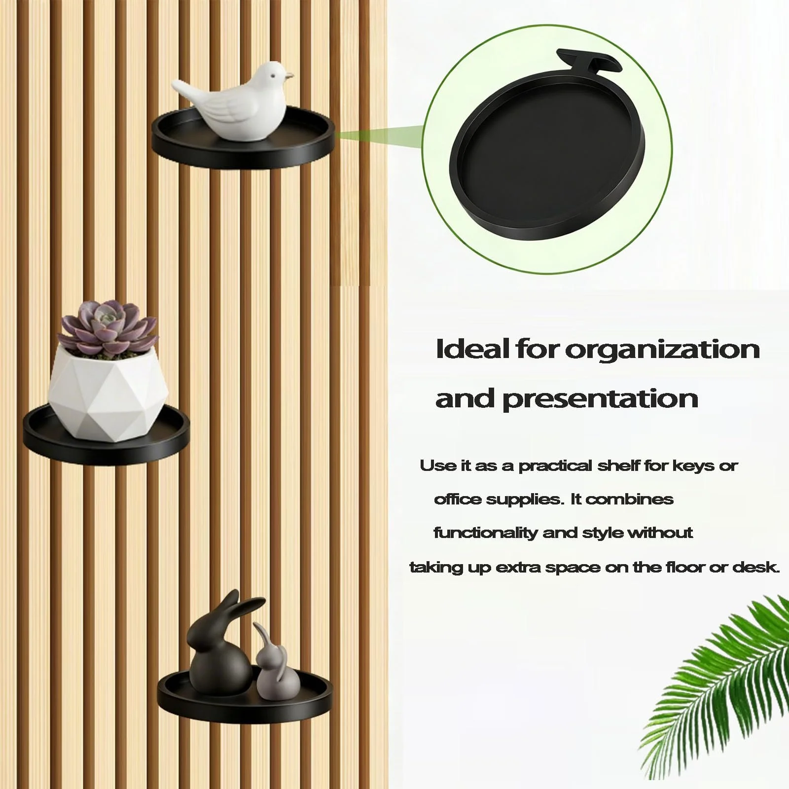 Тримачі для рослин для акустичних панелей набір 2 шт чорні, фото №4 Тримачі для рослин для акустичних панелей набір 2 шт чорні, фото №4