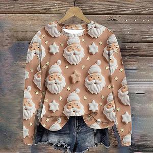 Жіночий Різдвяний Світшот з круглим вирізом synthetic.ua - Фото 1