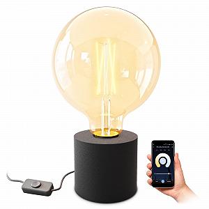 Настільна лампа SSC-LUXon NAMBI Vintage Smart WiFi E27 LED Globe чорна - Фото 1