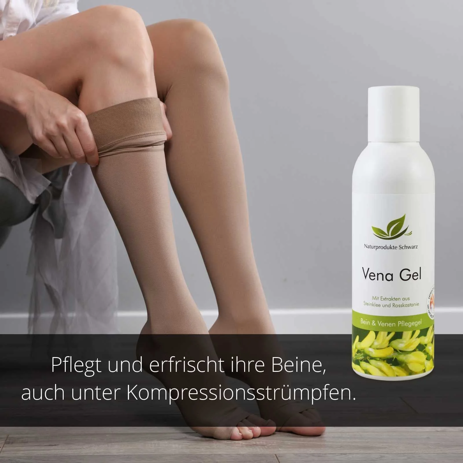 Гель для ног Naturprodukte Schwarz Vena Leg & Vein Angel с донником и конским каштаном, 150 мл, фото №4