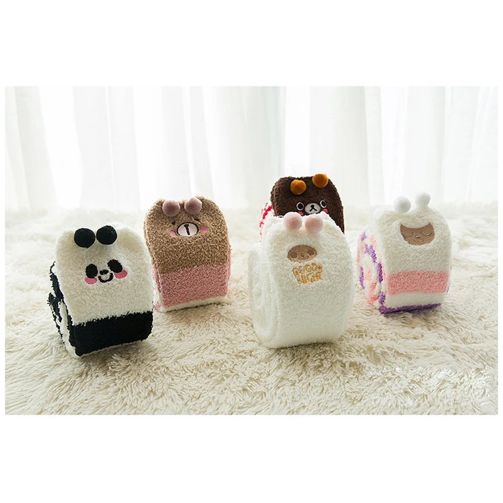 Милі високі смугасті шкарпетки з коралового флісу, фото №5 Милі високі смугасті шкарпетки з коралового флісу, фото №5