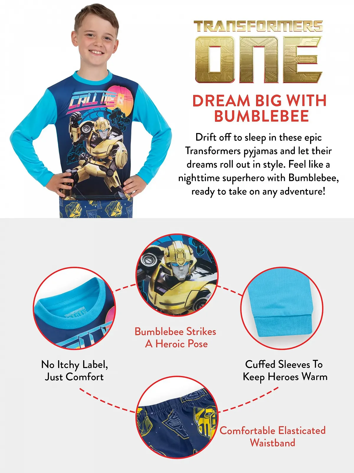 Піжама для хлопчиків Transformers Bumblebee, фото №7