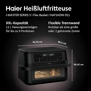 Мультипіч Haier Flex 11 л Dual з роздільником та вікном 8 функцій synthetic.ua - Фото 1