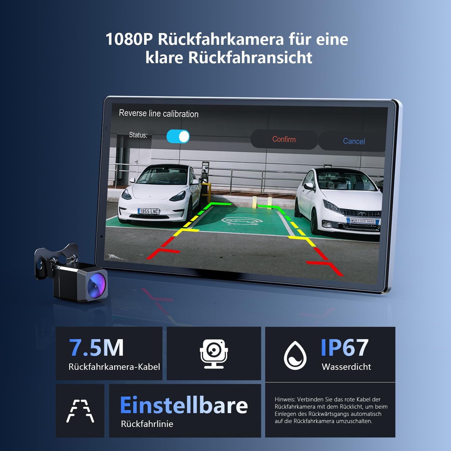 Дисплей Krunia Portable Carplay 8 дюймов, 1440 x 900 HD, магнитный держатель, обновления OTA, камера заднего вида, Bluetooth, голосовое управление, GPS-навигация, фото №6