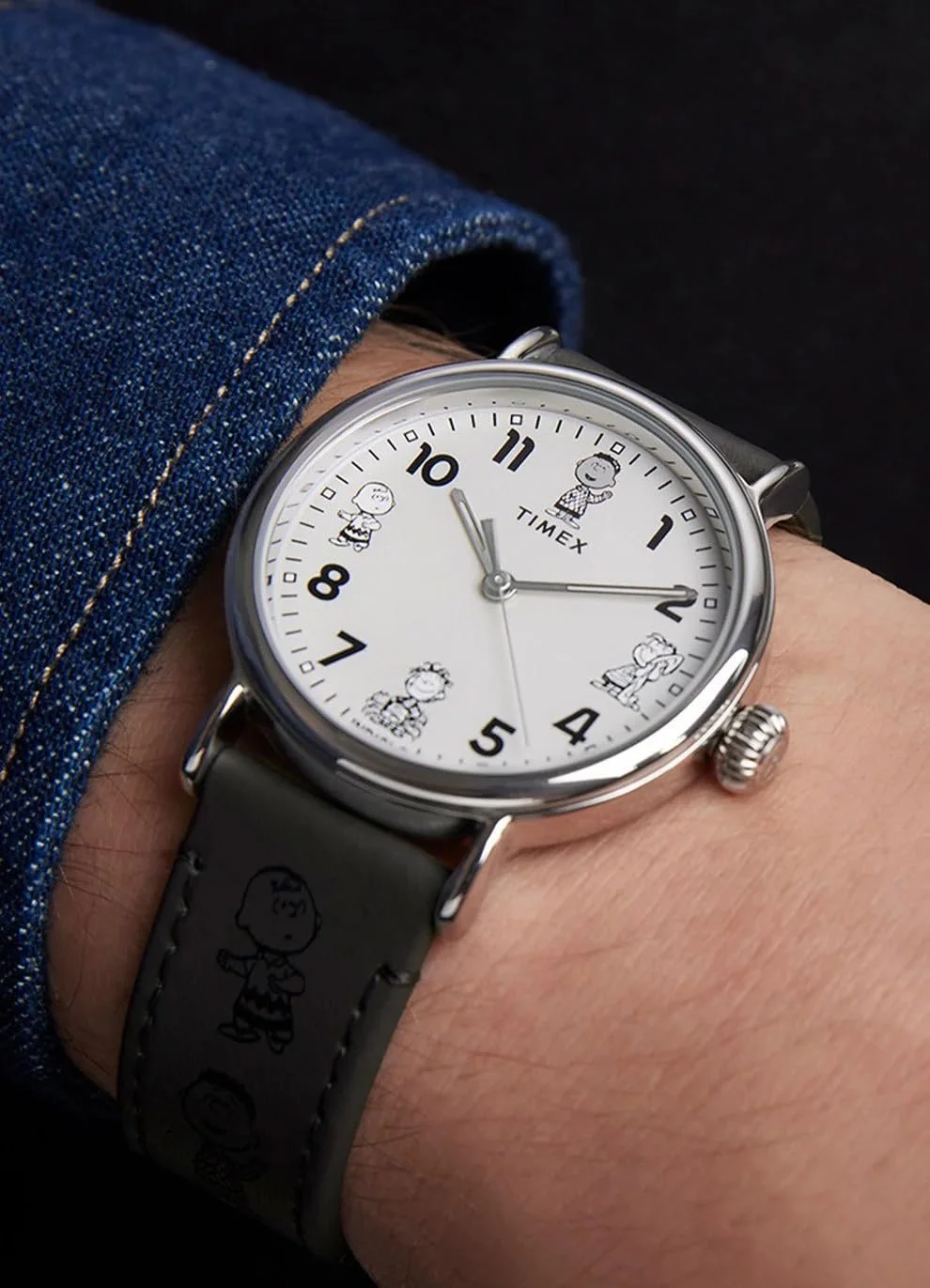 Аналоговий Годинник Timex Peanuts Waterbury Standard, сірий, Retro, фото №5