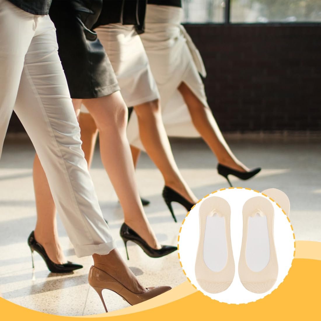 Носки Ballerina Женские Черный + Телесный, 4 пары, фото №6