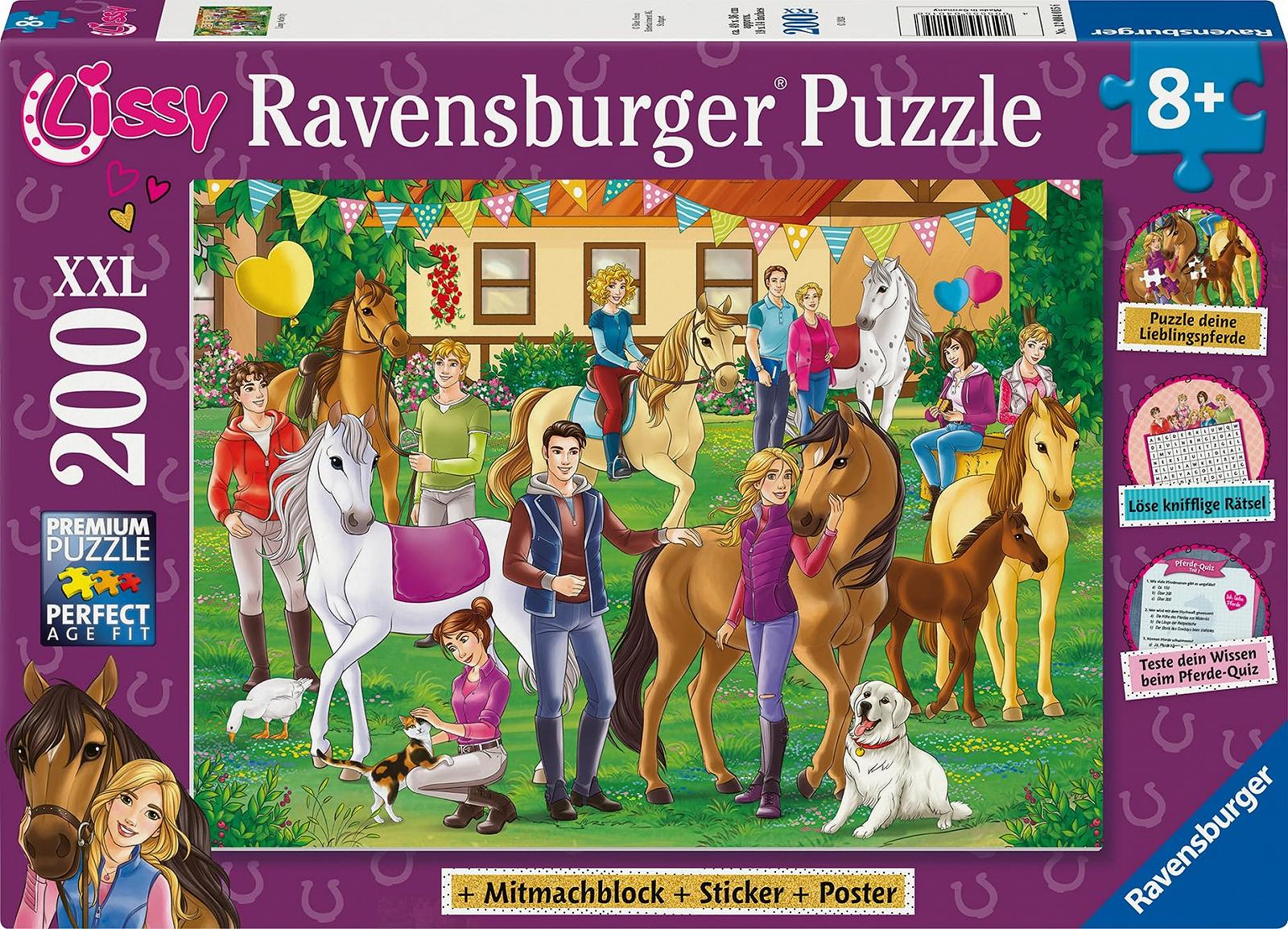 Пазли Ravensburger Lissy Activity 200 елементів з блокнотом, коміксом та наклейками, фото №1