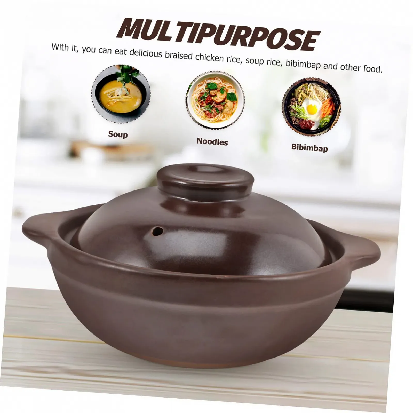 Кастрюля для запекания VALICLUD Керамическая с крышкой Термостойкая, фото №6