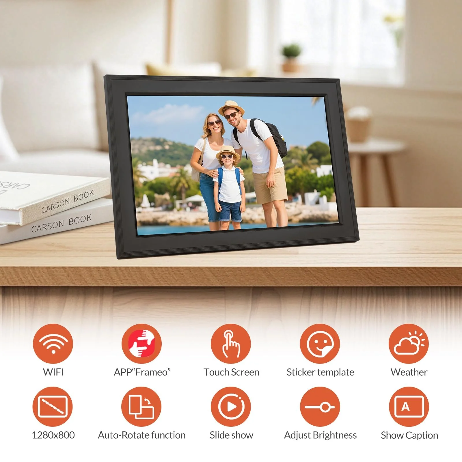 Цифровая фоторамка Bestrip FRAMEO 10.1 дюйма WiFi 32 GB 1280 x 800 IPS LCD Сенсорный экран, фото №2