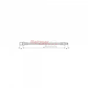 Тормозной шланг METZGER 4110559 для VW VAG, задний мост слева - Фото 1