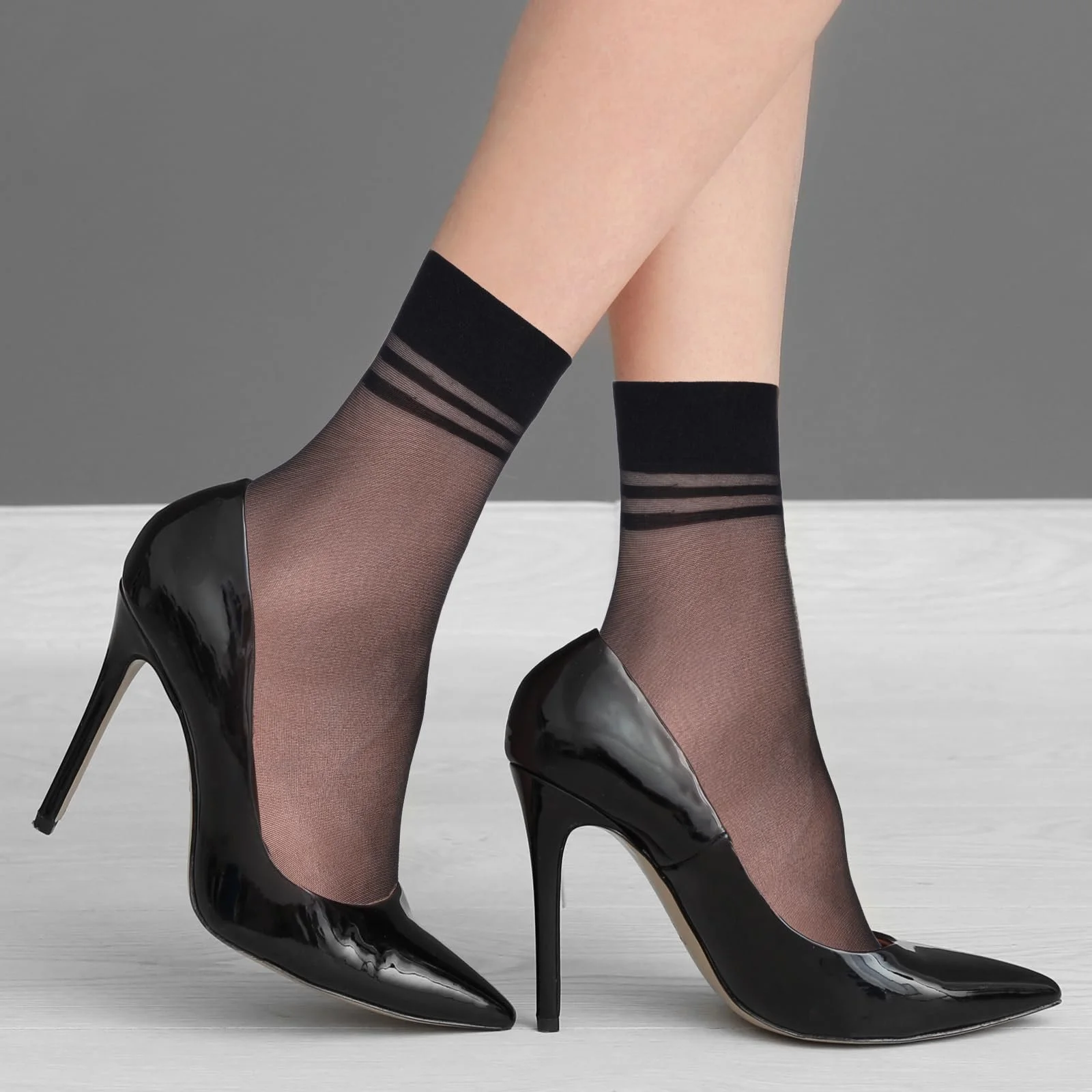 12 пар тонких нейлонових панчіх Жіночі прозорі шкарпетки, фото №3