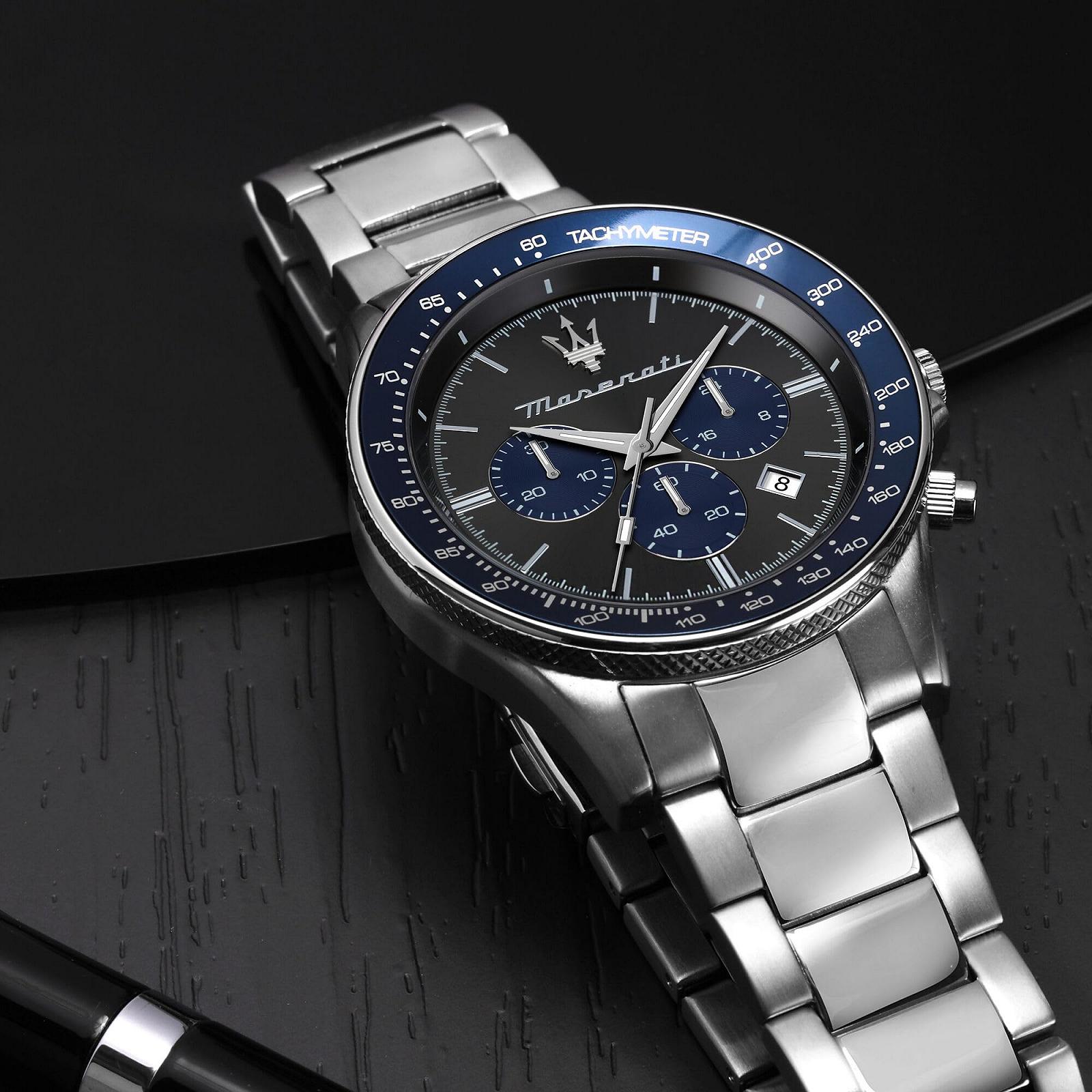 Годинник Maserati Sfida R8873640018 для чоловіків Обмежена серія Хронограф Аналоговий срібний Спортивний, фото №6