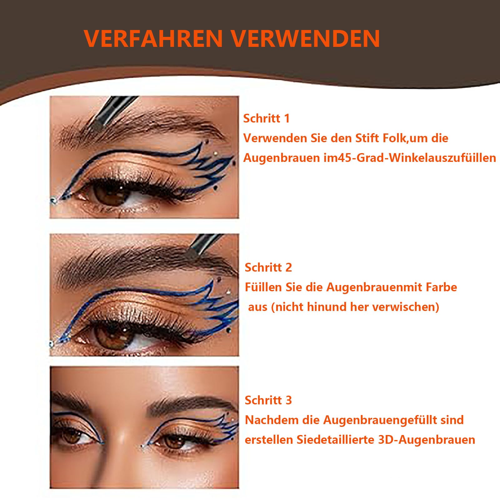 Олівець для брів Retractable hairy drawing з трикутним точним кінчиком Blonde у сріблястій упаковці, фото №6