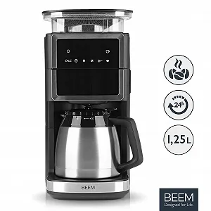 Фильтровая кофеварка с кофемолкой BEEM FRESH-AROMA-PERFECT III термо нержавеющая сталь 1000 Вт 10 чашек synthetic.ua - Фото 1