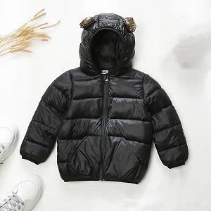 Детская хлопковая куртка с капюшоном с черными золотыми ушками для мальчиков 2026 synthetic.ua - Фото 1