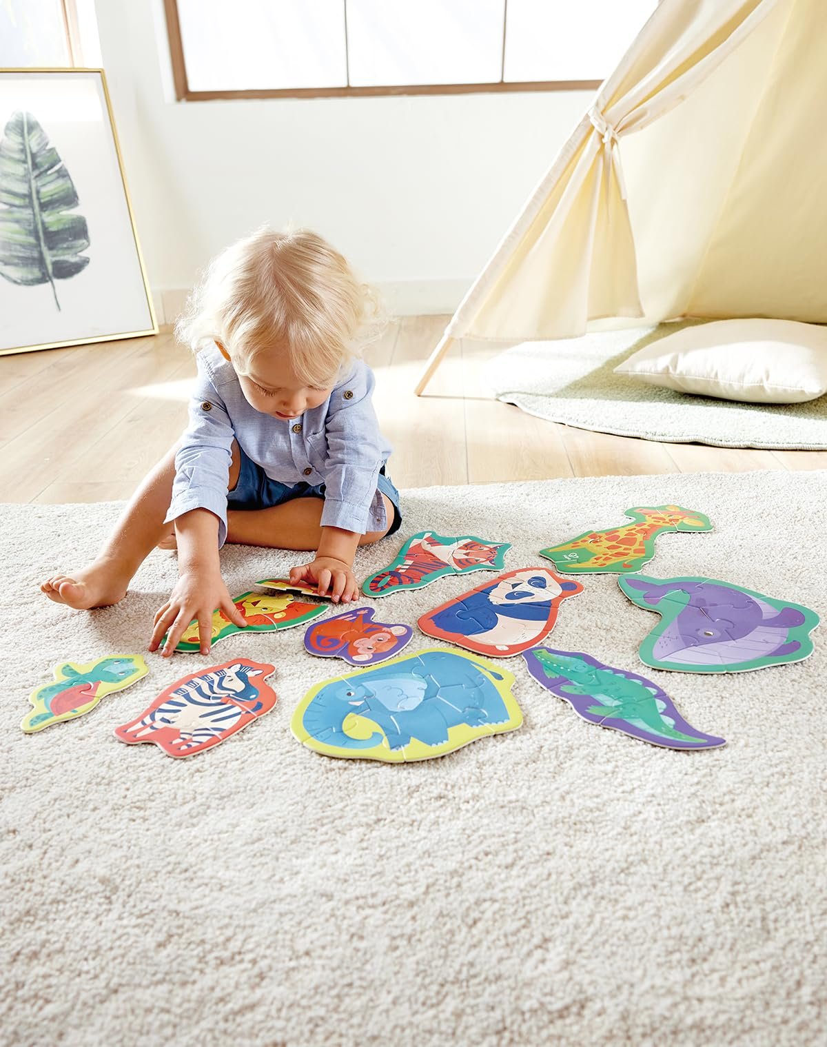 Набір пазлів Jungle Friends 10 екзотичних тварин, фото №2