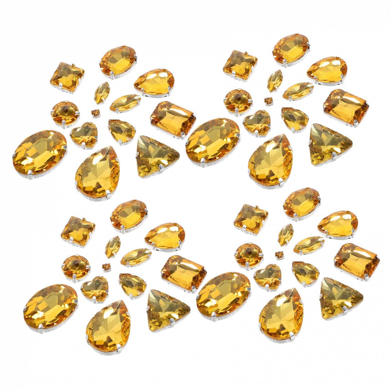 Стразы для пришивания NUOBESTY Нерегулярные камни с когтями для одежды, сумок и свадебных украшений, фото №1