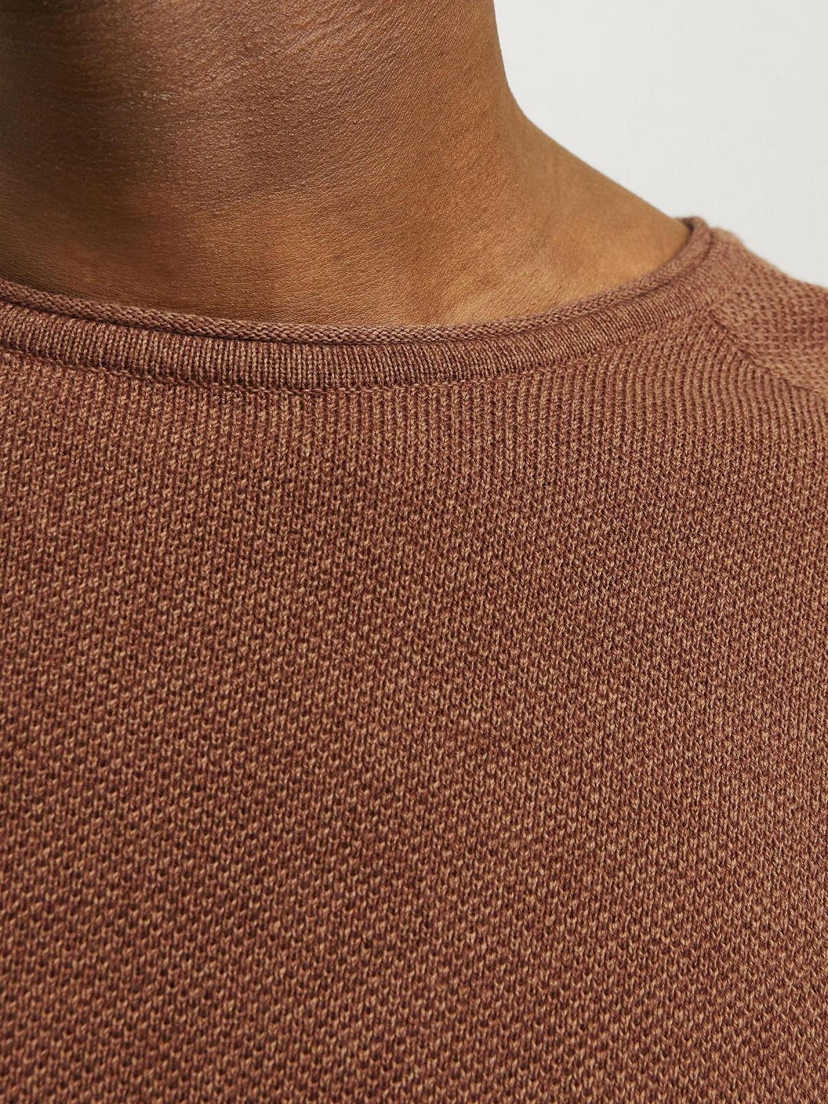 Джемпер JACK & JONES JJEHILL Мужской Вязаный С круглым вырезом Базовый С длинным рукавом, фото №5
