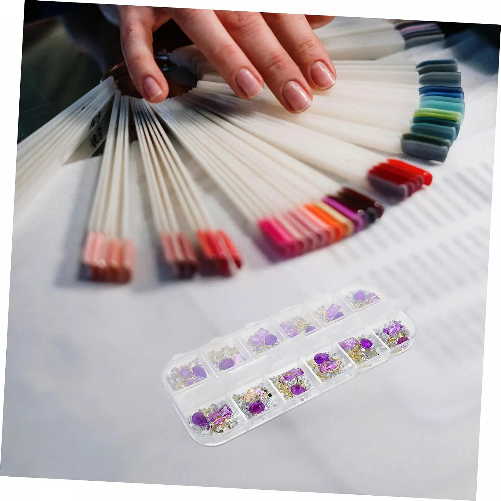 Стразы для ногтей Operitacx, 12 сеток, фото №4