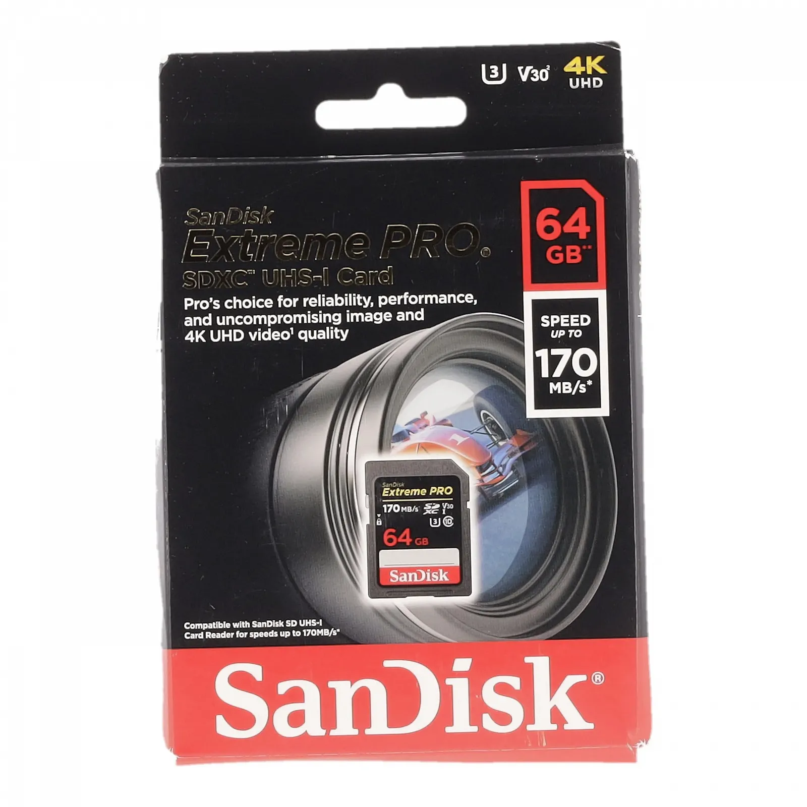 Карта памяти SDXC SanDisk Extreme PRO 64GB 170MB/s UHS-I Class 10 U3 V30, фото №6 Карта памяти SDXC SanDisk Extreme PRO 64GB 170MB/s UHS-I Class 10 U3 V30, фото №6