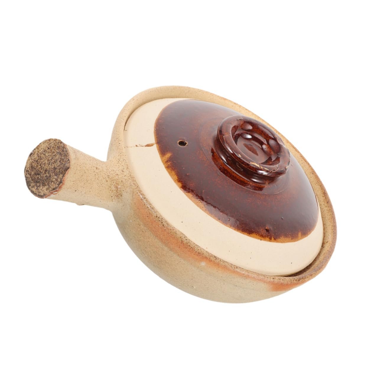 Кастрюля Gatuida керамическая термостойкая с ручкой для всех типов плит с крышкой, фото №1