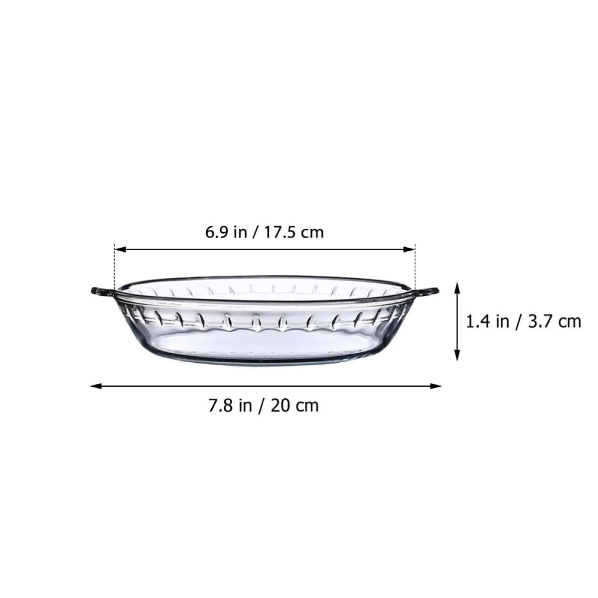 Противень BESPORTBLE из термостойкого закаленного стекла круглый прозрачный для микроволновой печи и духовки, фото №2