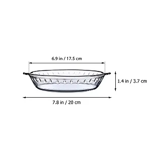 Противень BESPORTBLE из термостойкого закаленного стекла круглый прозрачный для микроволновой печи и духовки synthetic.ua - Фото 1