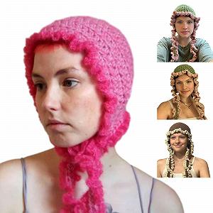 Модная вязаная шапка Ldabrye для девочек, защитная synthetic.ua - Фото 1